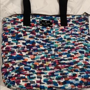Watercolor Kate Spade Zip Top Tote Bag!